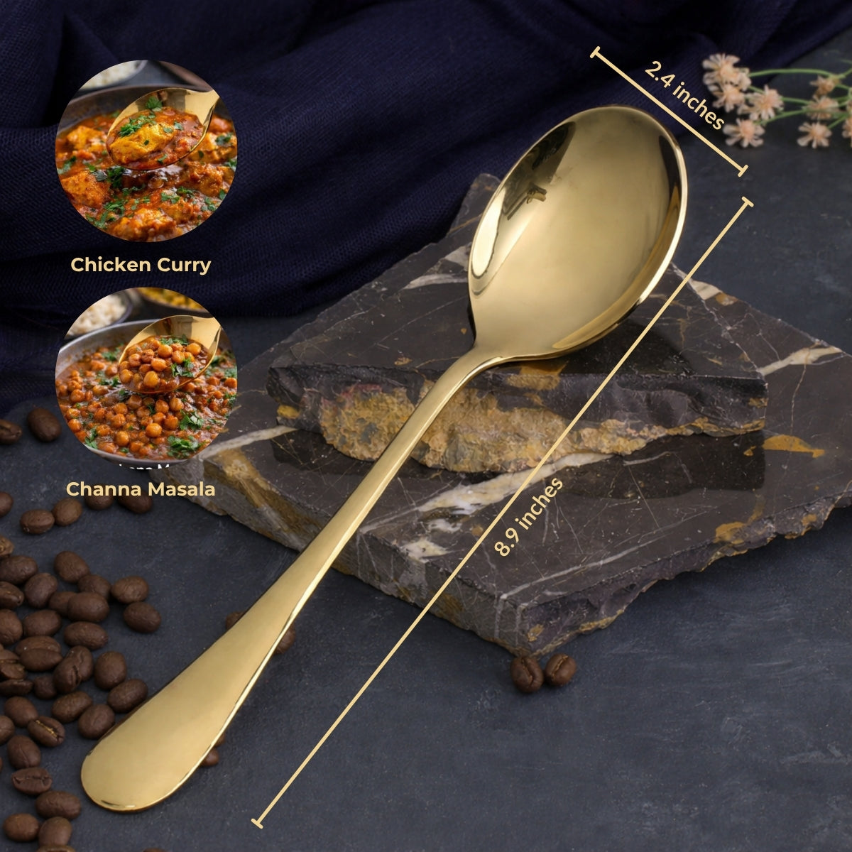 Guests Serving Set Golden - 5 Years Warranty QM Branded