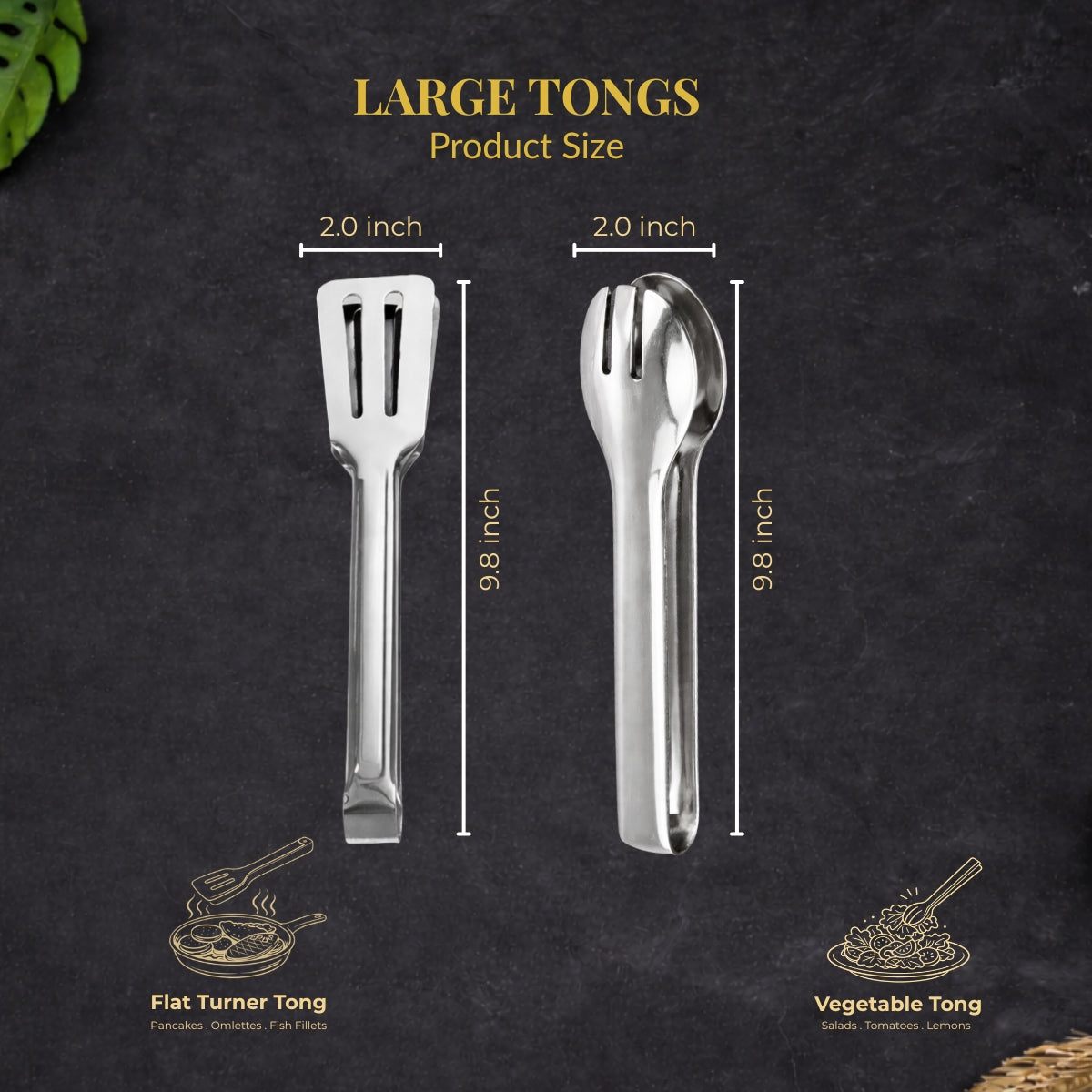 QM® WALFOS 6-pieces Multipurpose Tongs