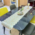 Vinyl Table Runner Classic White & Golden Color Flower Style