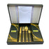 AYD Premium 24-Piece Golden Diamond Pattern Cutlery Set - 6 Person