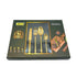 AYD Premium 24-Piece Golden Diamond Pattern Cutlery Set - 6 Person
