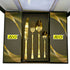 AYD Premium 24-Piece Golden Diamond Pattern Cutlery Set - 6 Person