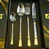 AYD Premium 24-Piece Floral Golden & Silver Cutlery Set - 6 Person