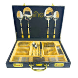 53 Pieces Cutlery Set with Leather Box - 12 Person Set-Design 3