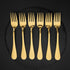 6 Forks Premium Golden Qareenay Manzil® branded