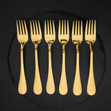 Forks Large Premium Golden Qareenay Manzil® branded - Set of 6