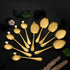Set of 10 - Rice & Curry Serving Spoons Set Golden