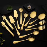 Set of 5 - Guests Serving Set Golden - 5 Years Warranty QM Branded