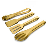 4 Large Golden Tongs