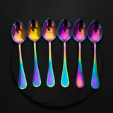 6 Table Spoon Multi Colored Golden Qareenay Manzil® branded