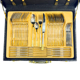 53 Pieces Cutlery Set with Leather Box - 12 Person Set-Design 3