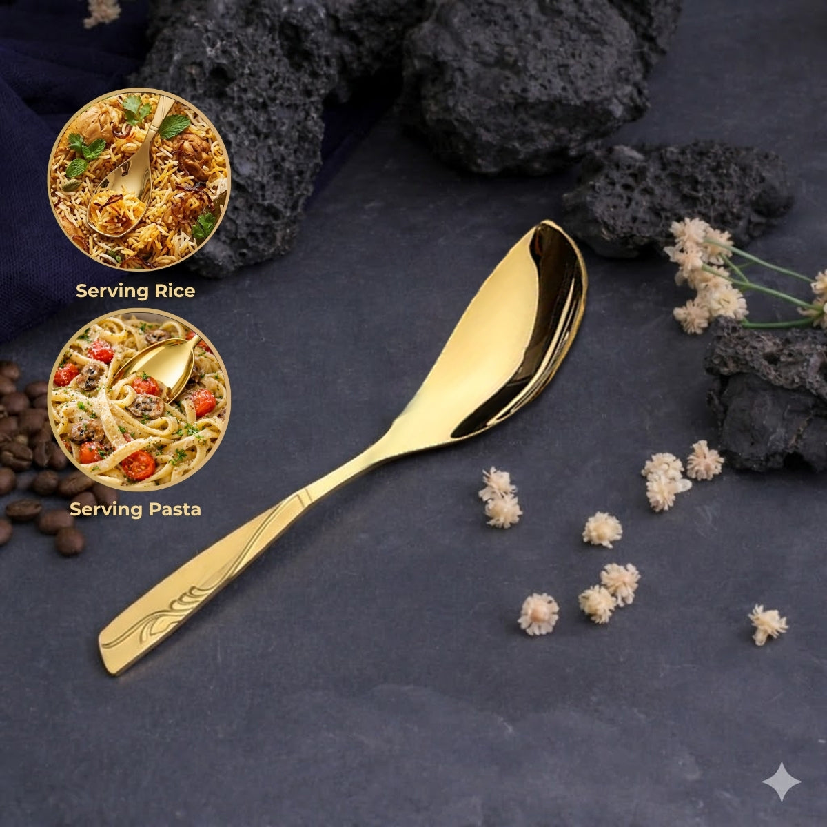 SUPREME GOLDEN 60 Gram Premium Cutlery Set Qareenay Manzil® branded