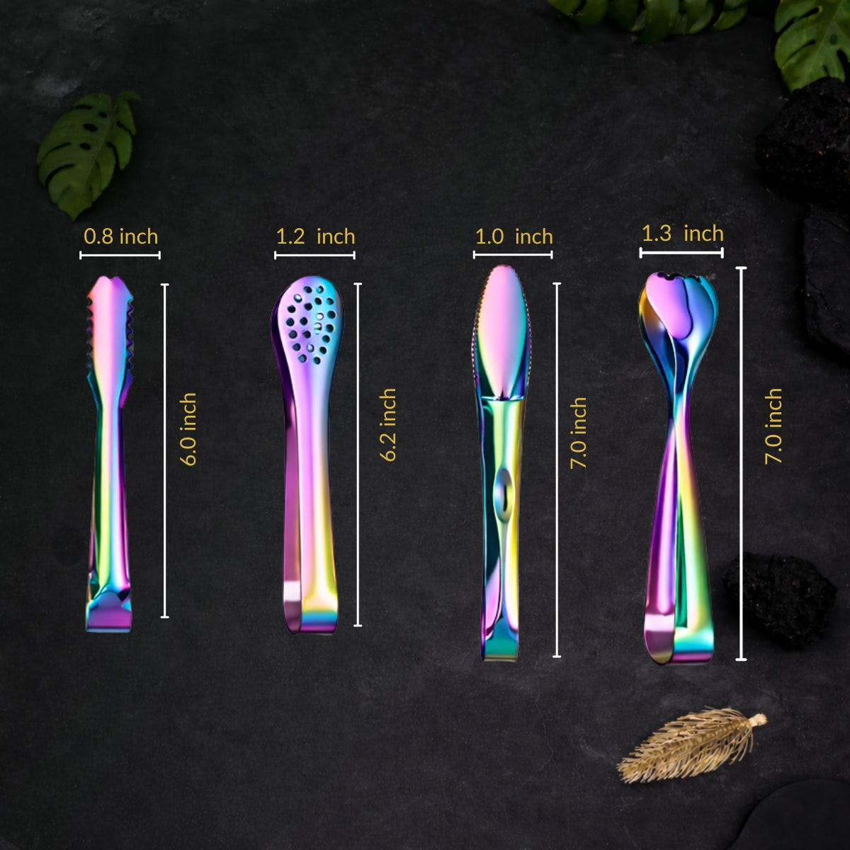 QM® Set of 4 Small Tongs Multipurpose