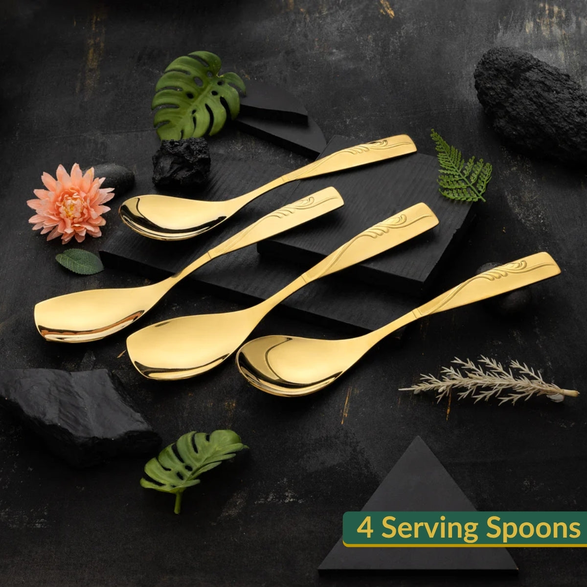 SUPREME GOLDEN 60 Gram Premium Cutlery Set Qareenay Manzil® branded