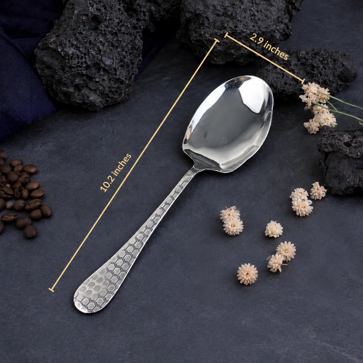 QM Branded Rice Serving Spoon (Silver -1pc)