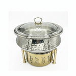 QM®  Chafing Dishes With Burner Stand & Steamer-Stainless Steel