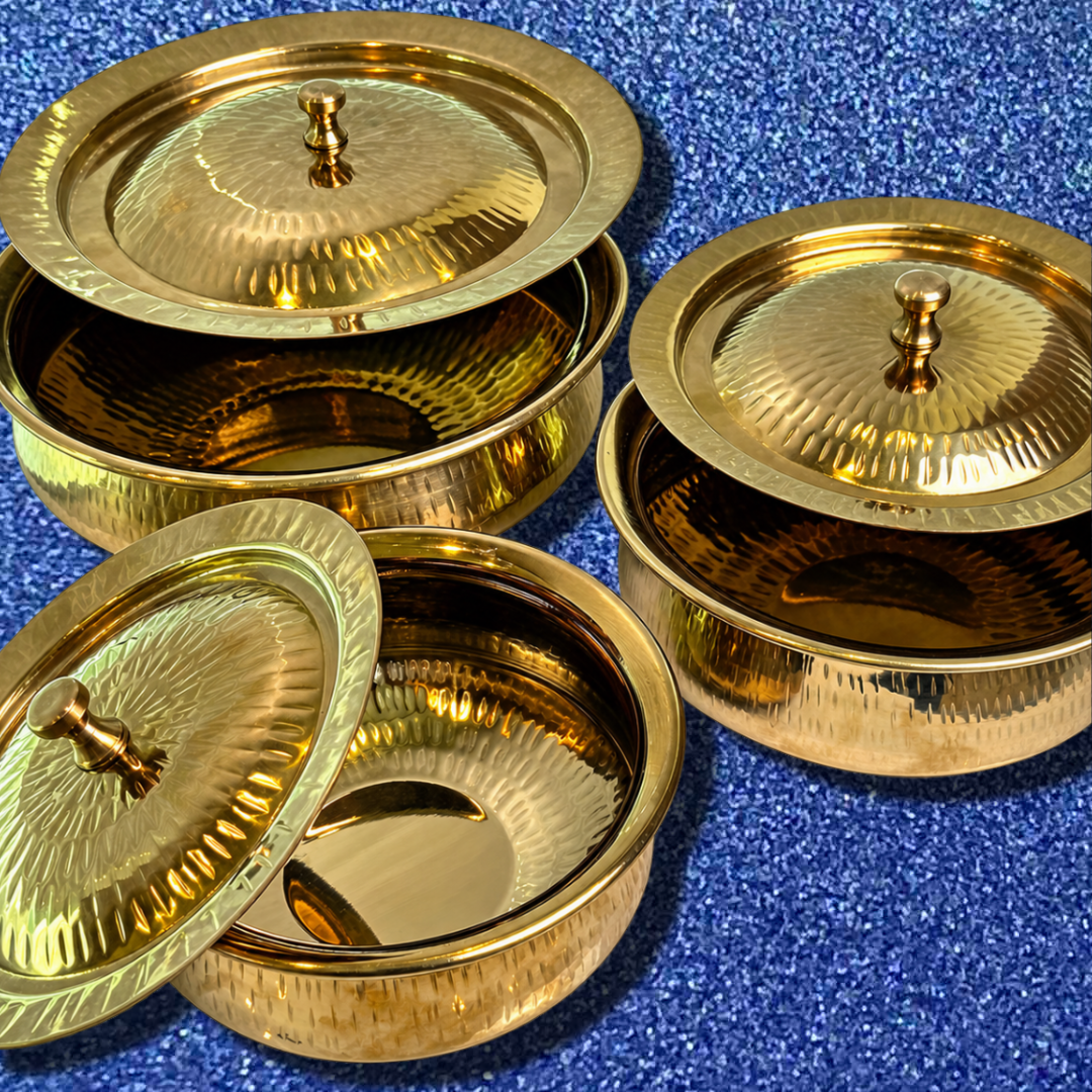 QM® Shahi Serving Handi Golden