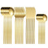 35 Grams Quality Cutlery for 6 People - 24 Piece Set - Full Golden