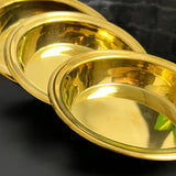 Set of 3 Golden Flat bottom Bowls