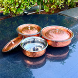 REAL COPPER Shahi Serving Handi - QM® Branded