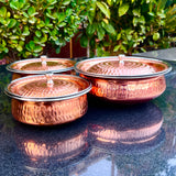 REAL COPPER Shahi Serving Handi - QM® Branded