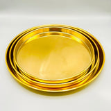 Golden Serving Dishes- PVD Coated QM Branded