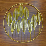 Golden Leaves Modern Wall Hanging