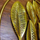 Golden Leaves Modern Wall Hanging