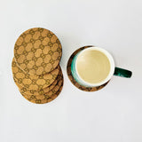 Leather Coasters - Set of 6 - Gucci Design