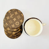 Leather Coasters - Set of 6 - LV Design