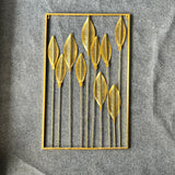 Golden Leaves Modern Wall Hanging - Large