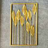 Golden Leaves Modern Wall Hanging - Large