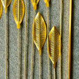 Golden Leaves Modern Wall Hanging - Large