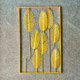 Golden Leaves Modern Wall Hanging - Large