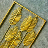 Golden Leaves Modern Wall Hanging - Large