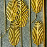 Golden Leaves Modern Wall Hanging - Large