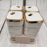 Salt & Pepper Set - White & Golden