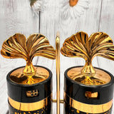 Salt & Pepper Set - Black & Golden - 3 pcs