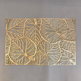 6 pcs Placemats - Golden Leaves Design