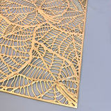 6 pcs Placemats - Golden Leaves Design