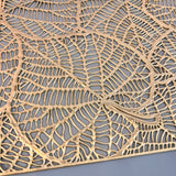 6 pcs Placemats - Golden Leaves Design