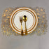 6 pcs Placemats - Golden Flower Design