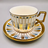 6 Persons Ceramic Tea cup & Saucer Set - Multi Colored Design