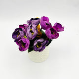 Flowers With Pots - Purple poppy - White Pot