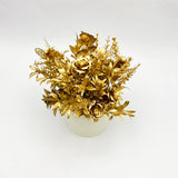 Flowers With Pots - Golden Wild Rose with White Pot - 1 Piece