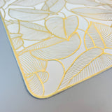 6 pcs Placemats - Golden Banana Leaves Design