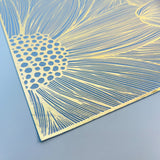 6 pcs Placemats - Golden Sunflower Flower Design