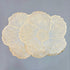 6 pcs Placemats - Golden & White Flower Design