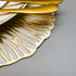 6 pcs Placemats - Golden & White Flower Design
