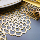 6 pcs Placemats - Golden Rose Design